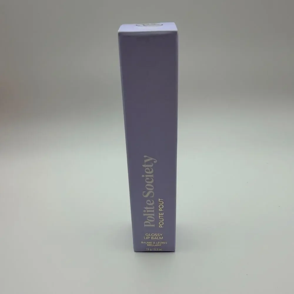 Polite Society Polite Pout Glossy Lip Balm Coconut Cream Full Size NIB